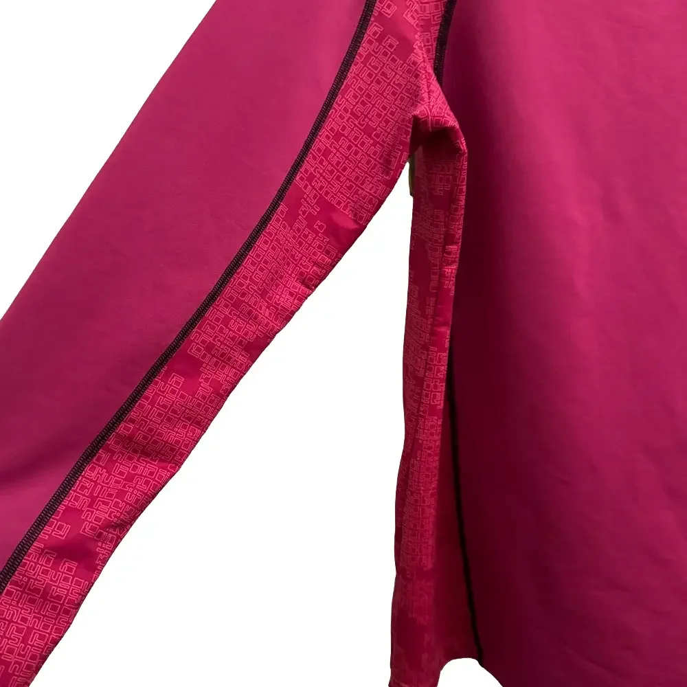 UNDER ARMOUR Pink Black Geometric coldgear Fitted Pullover Hoodie Size XL - Picture 5 of 9